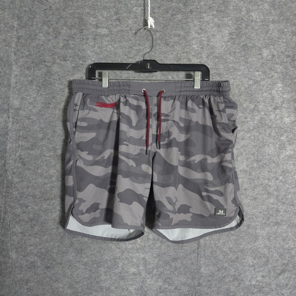 Jaxson Maximus Camo Shorts Men 2XL Grey Athletic Gym Workout Performance Stretch